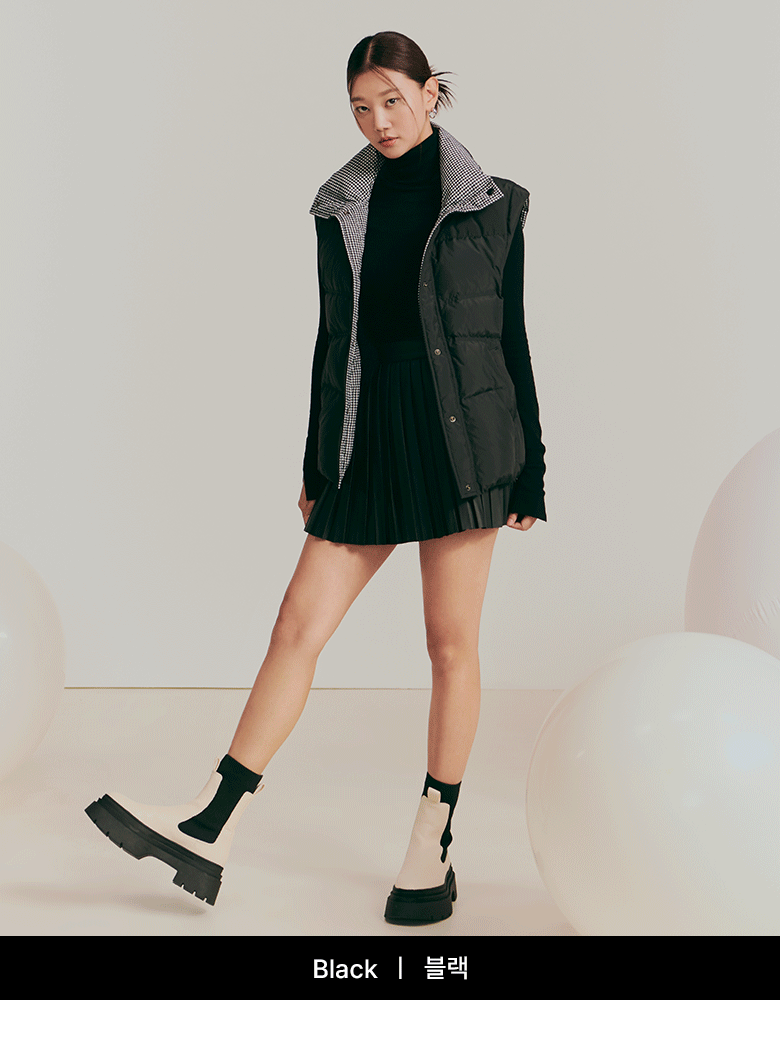  (런칭가 99,000원) 23FW 리버시블 프린트 헝가리 구스 베스트