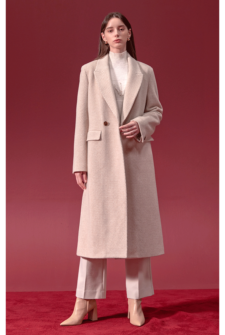 [적립금 10프로] 23FW 로맨티카 메리노울 캐시미어 블랜딩 코트