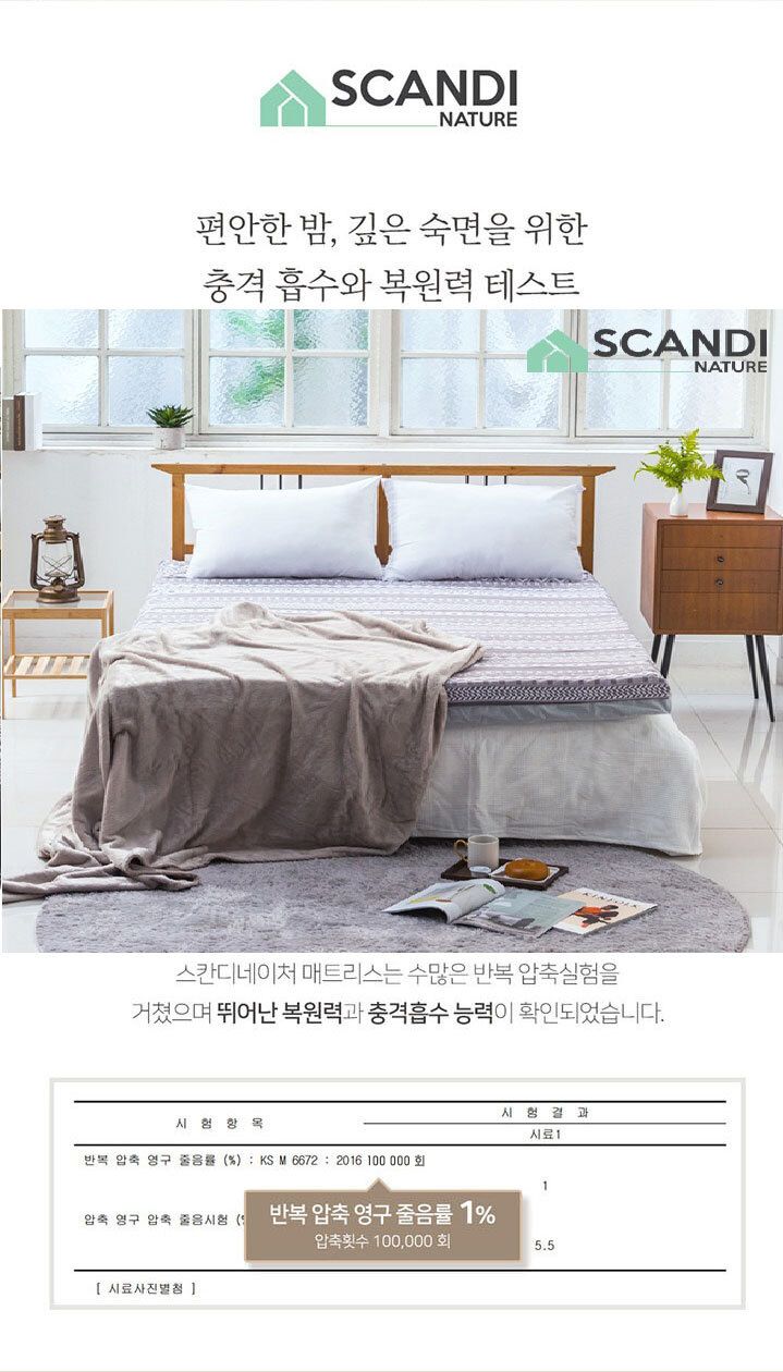 [스칸디네이처]■최/종/가■Q퀸 12cm 숨쉬는 숙면 매트리스 (7-Zone)