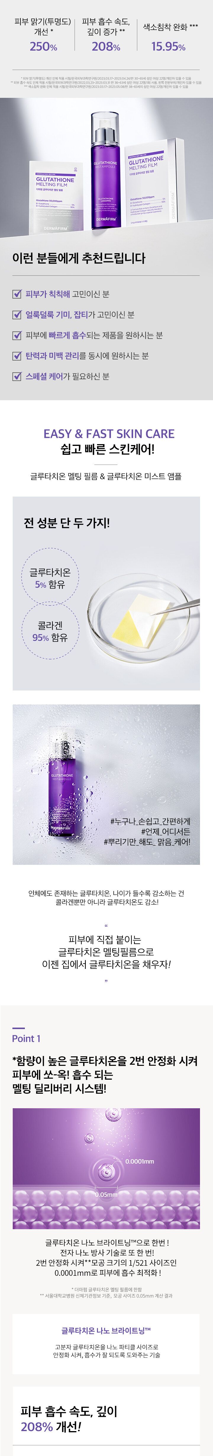 [BC5%할인][최저가찬스] 더마펌 붙이는 글루타치온 필름 기본세트 (n)