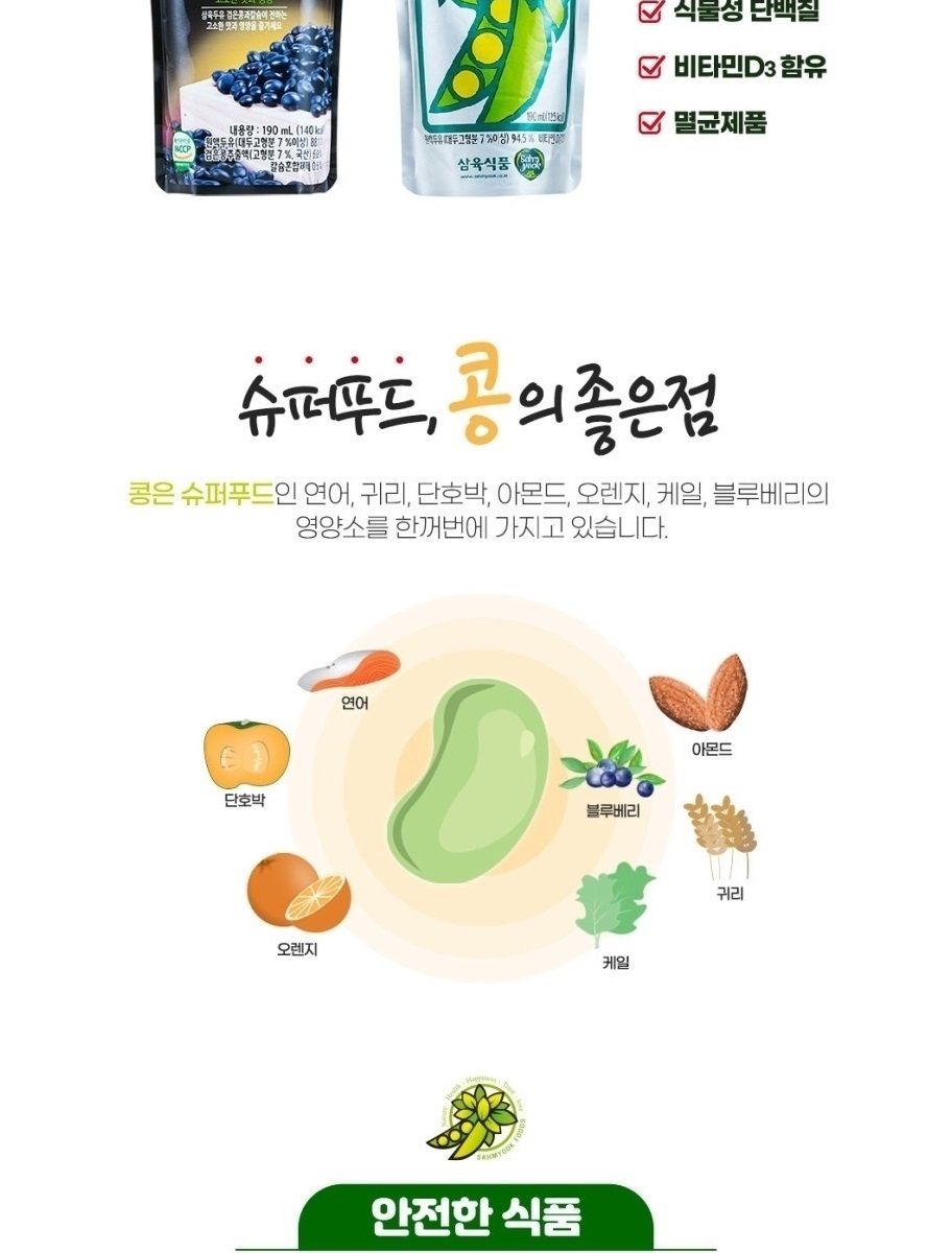[쇼핑엔티 단독구성!!] 삼육 검은콩과 칼슘 + 삼육두유 (총 80팩)