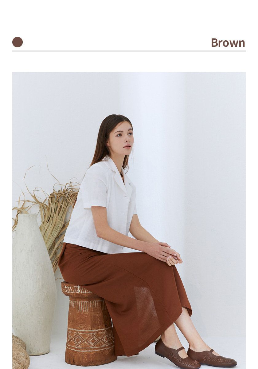 [에코에] 소가죽 위빙 컴포트화