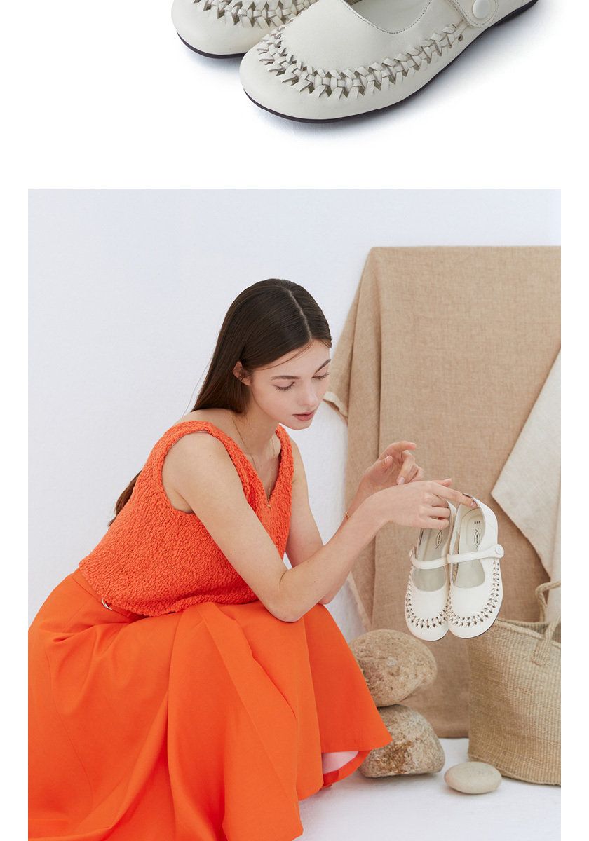 [에코에] 소가죽 위빙 컴포트화