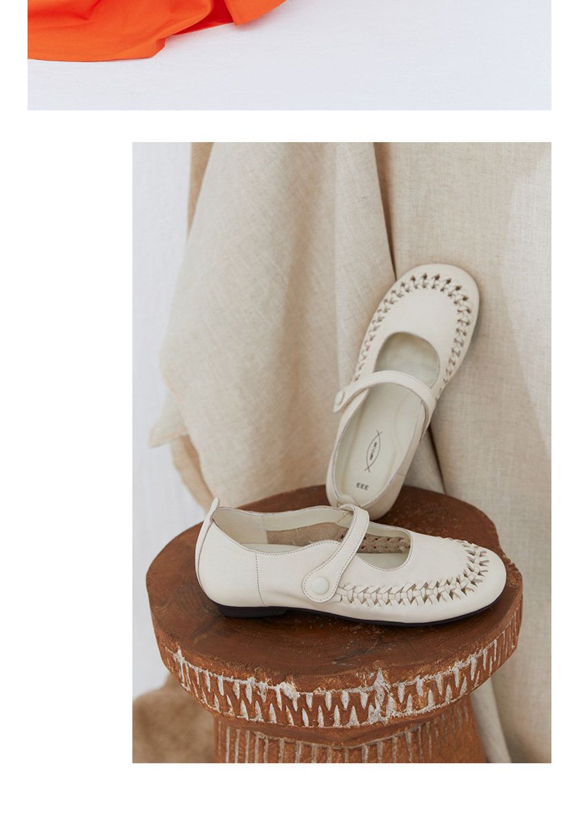 [에코에] 소가죽 위빙 컴포트화