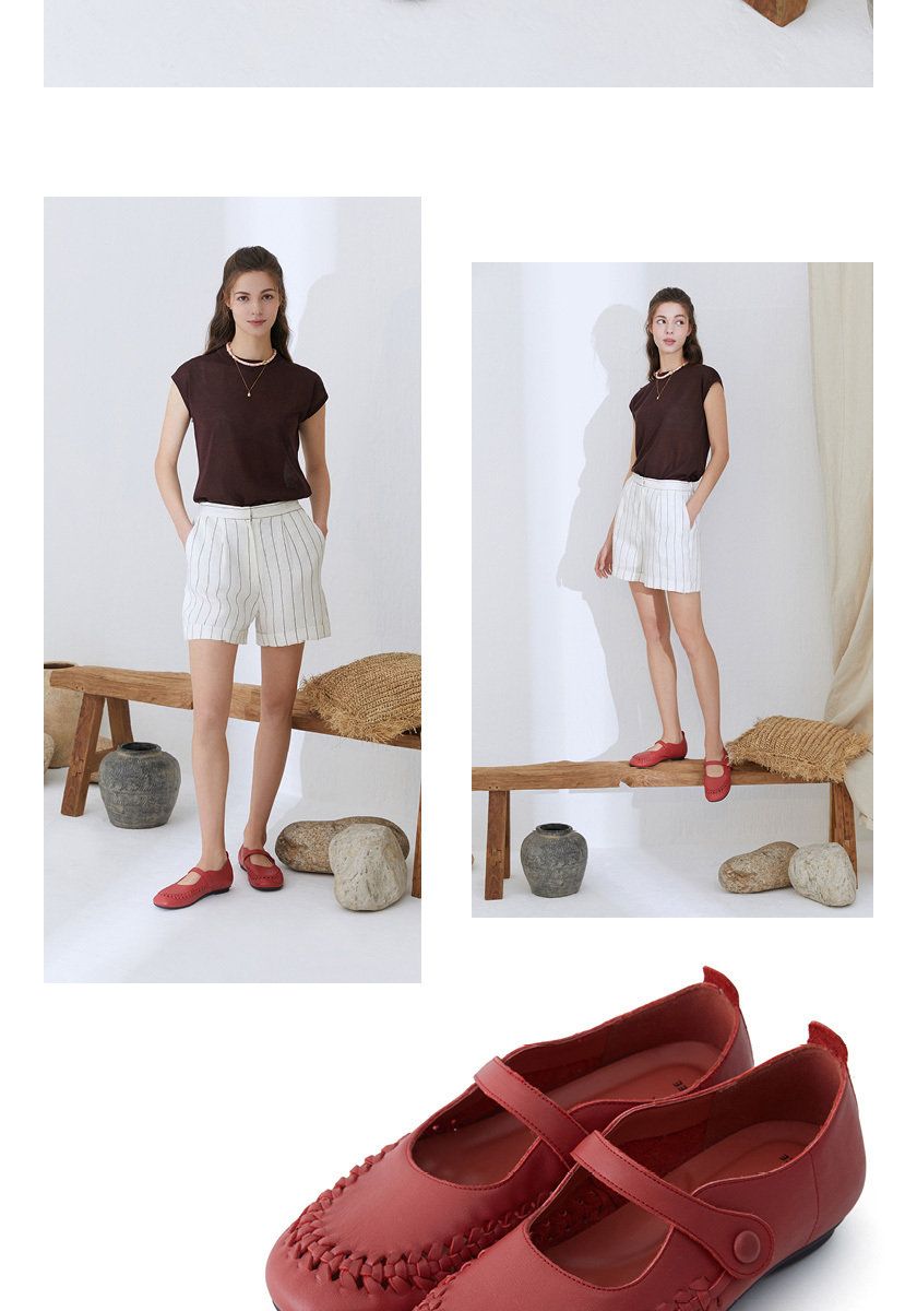 [에코에] 소가죽 위빙 컴포트화