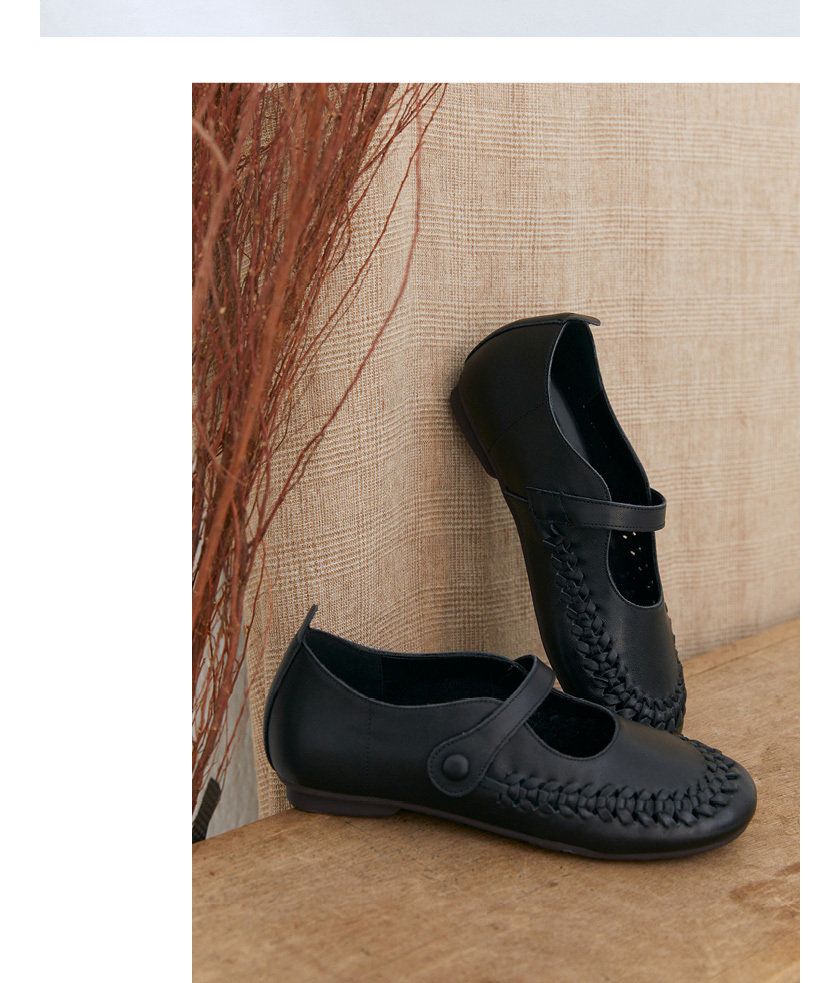 [에코에] 소가죽 위빙 컴포트화