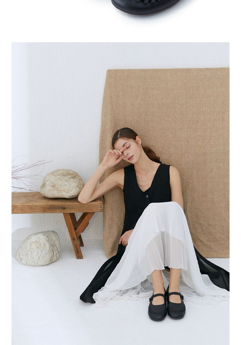 [에코에] 소가죽 위빙 컴포트화