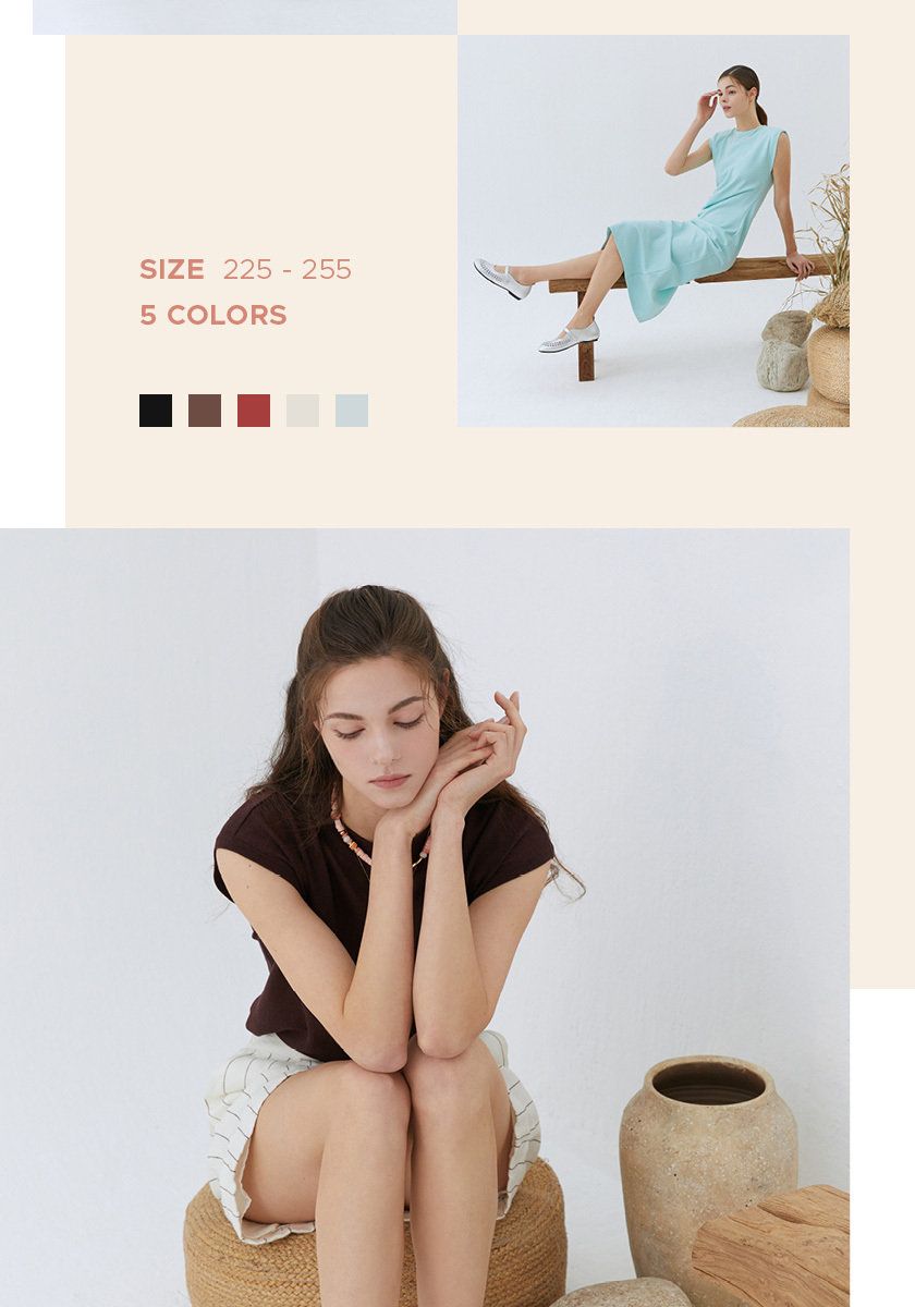 [에코에] 소가죽 위빙 컴포트화