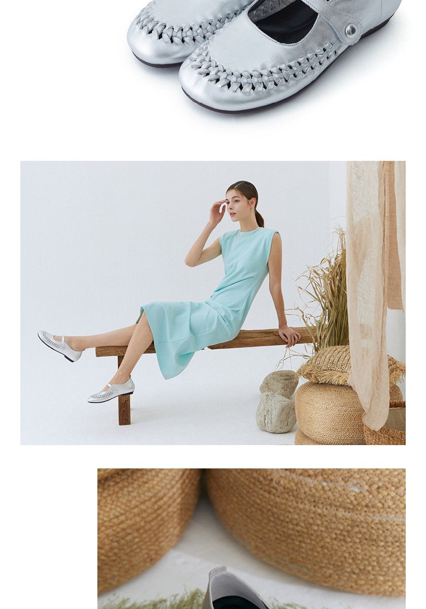 [에코에] 소가죽 위빙 컴포트화