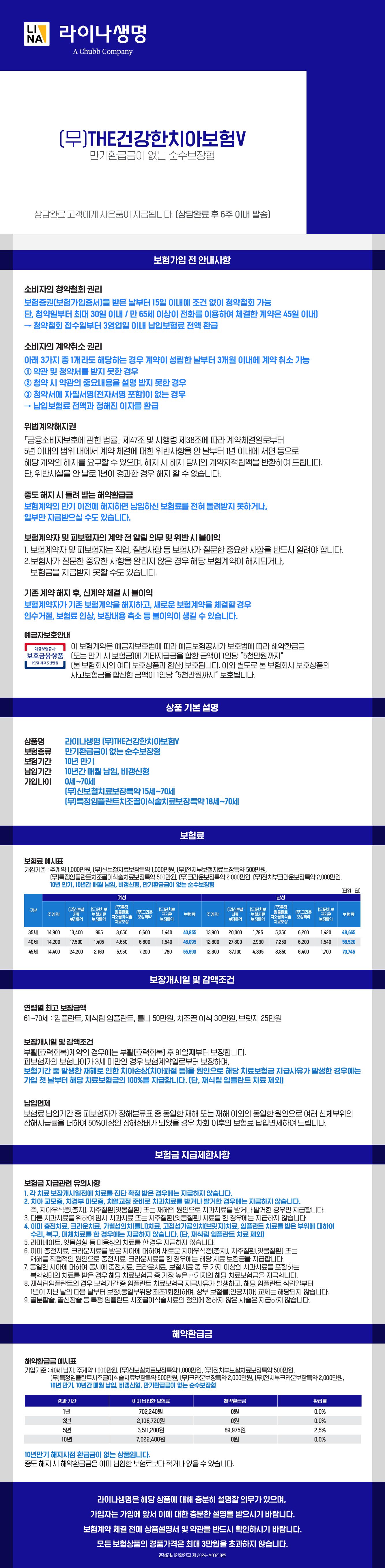 라이나생명 (무)THE건강한 치아보험V_사은품:신세계상품권 최대 3만원