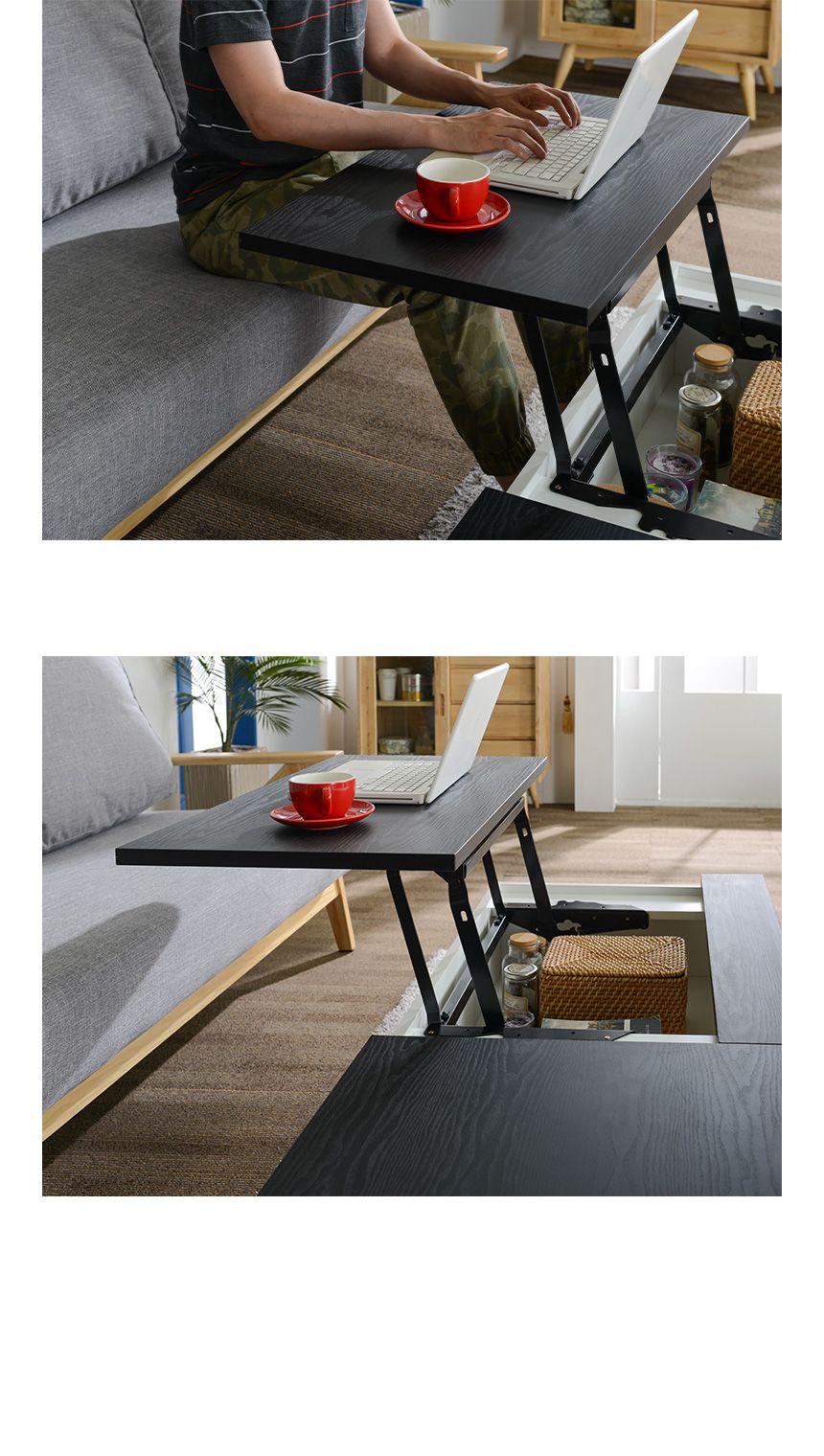 [로쏘]베키 트랜스폼 리프트 테이블 1200