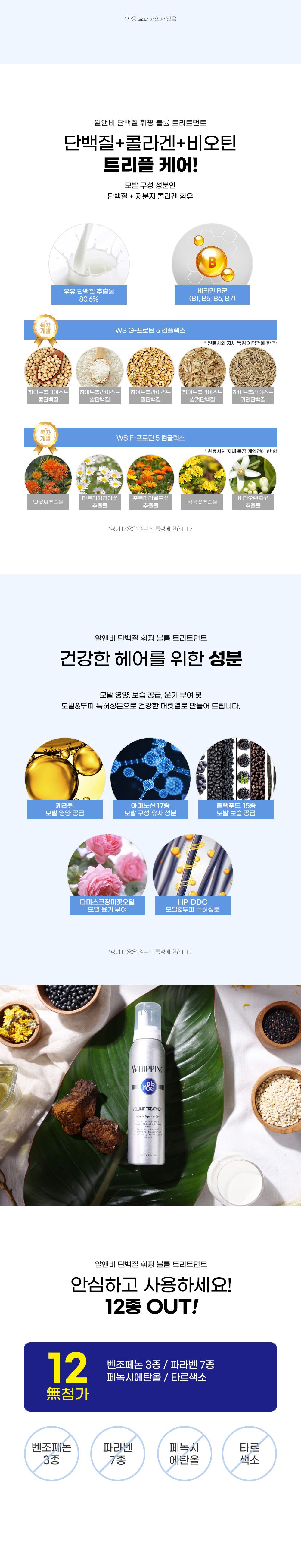 알앤비 트리트먼트 더블구성 (150ml*8 + 50ml *2 + 살롱브러쉬2)