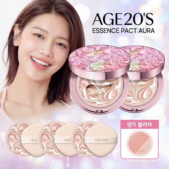 최신상 에이지투웨니스 커버팩트 아우라 에디션 (본품2+리필3+블러셔1)