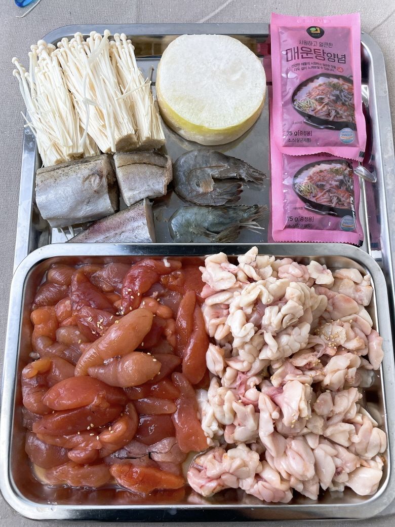 생물 대구 이리 곤이 알탕 밀키트 1.5kg 명란탕 명태알탕 대구탕 해물탕 밀키트 동태탕 밀키트 대구 매운탕