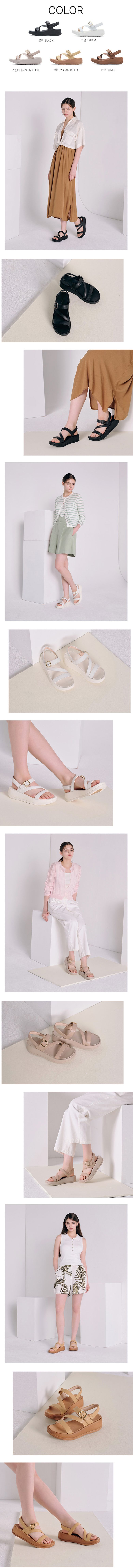 브루마스 소가죽 아치 커브드샌들
