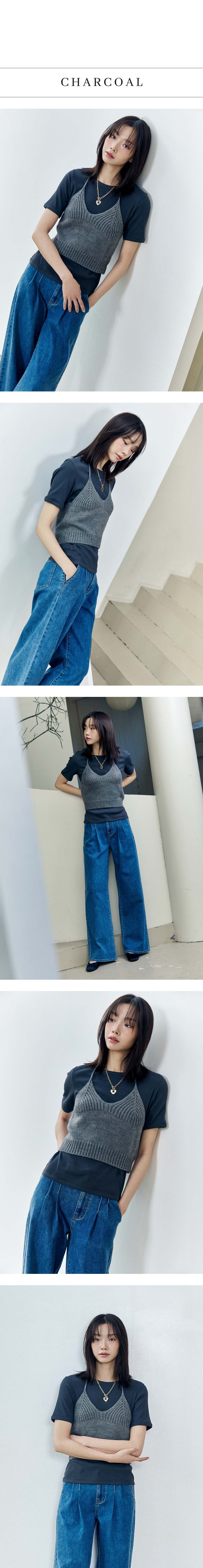 라삐아프 코튼 라운드넥 리브드 반팔 티셔츠 4종 [런칭 가격 79,900원]