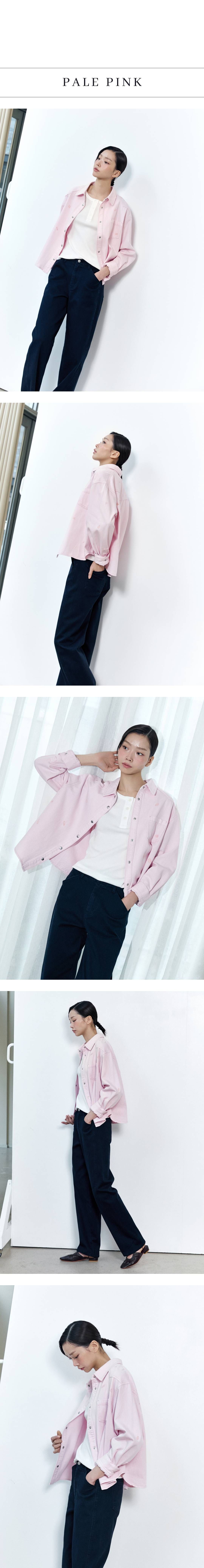 라삐아프 26SS 마린자수 데님 아우터 셔츠