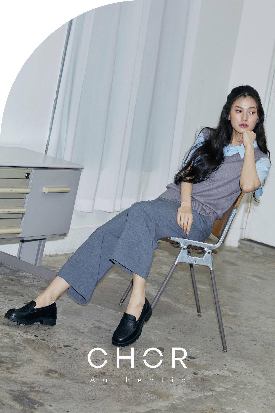코어 어센틱 양가죽 페니 로퍼