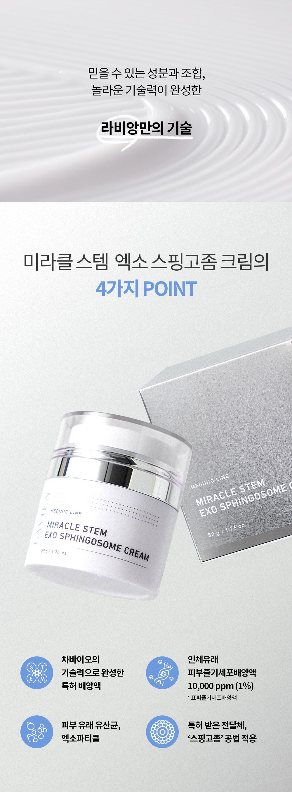 라비앙 미라클 스핑고좀 크림 50g 1통