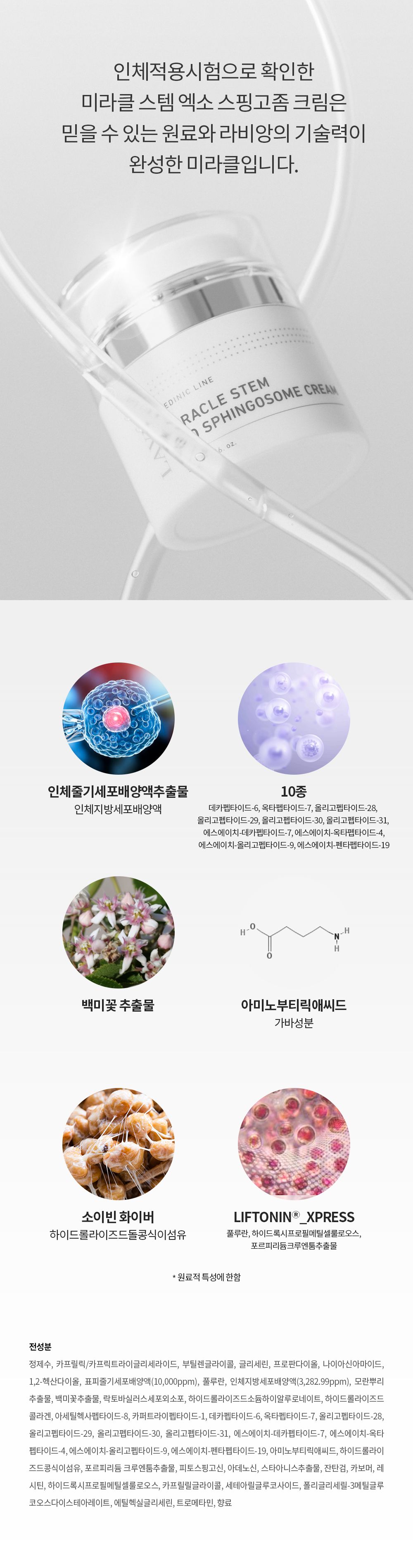 라비앙 미라클 스핑고좀 크림 50g 1통